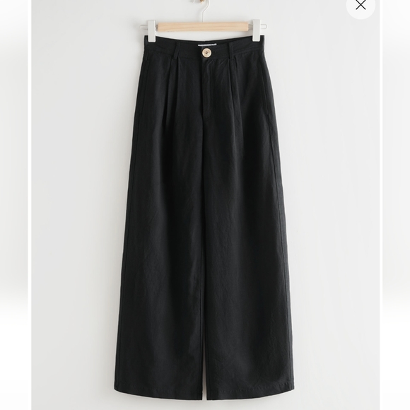 High Waist Linen Trousers NWOT - Picture 4 of 9